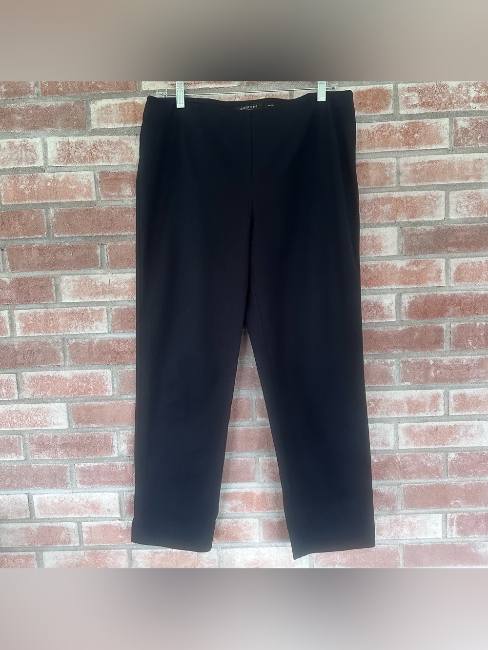 Lafayette 148 Lexington Ankle Pants Straight Women’s 10 Navy Blue Office Career